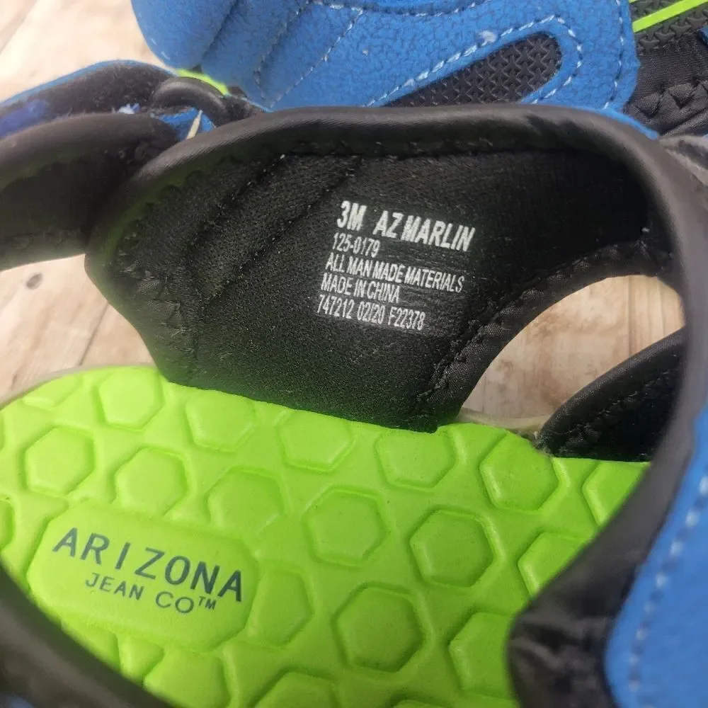 Arizona Boys Blue Green Sandals size 3